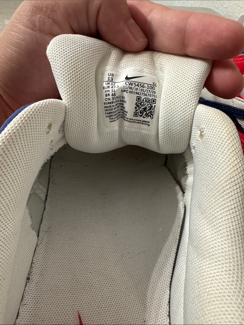 Nike Red White and Blue Men's Air Max 90s - Picture 2 of 6